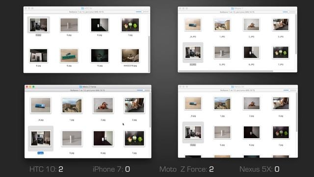 Сравнение камер iPhone 7, Moto Z Force, HTC 10 и Nexus 5X смотреть онлайн
