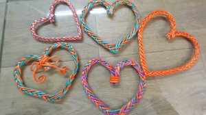 МК. Сердечки из бумажной лозы. #298