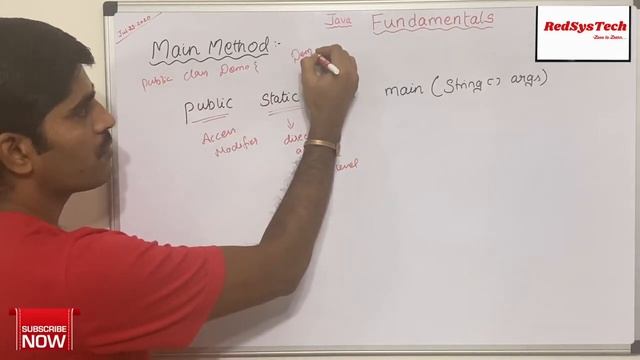 # 22 What is a Main Method in Java? | Main Method | How Main Method works in Java| Java | RedSysTec