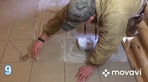 Моя баня из бревна 22 Керамогранит в парной, пол в парной, затирка швов в бане, #баня 05.05.2020г