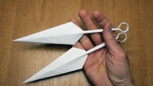 Как сделать кунай из бумаги