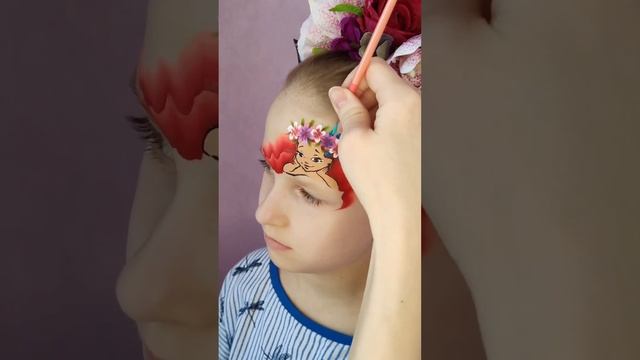 Аквагрим для девочек «цветы» от Елены Рукавишниковой ? #facepainting #faceart #аквагрим #beautybar