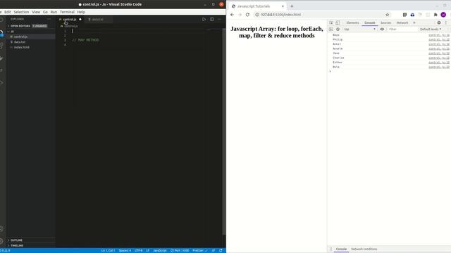 Javascript forEach, map, filter & reduce Array methods