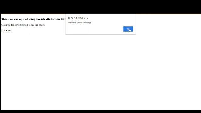 onclick event in javascript  #javascript #events #html