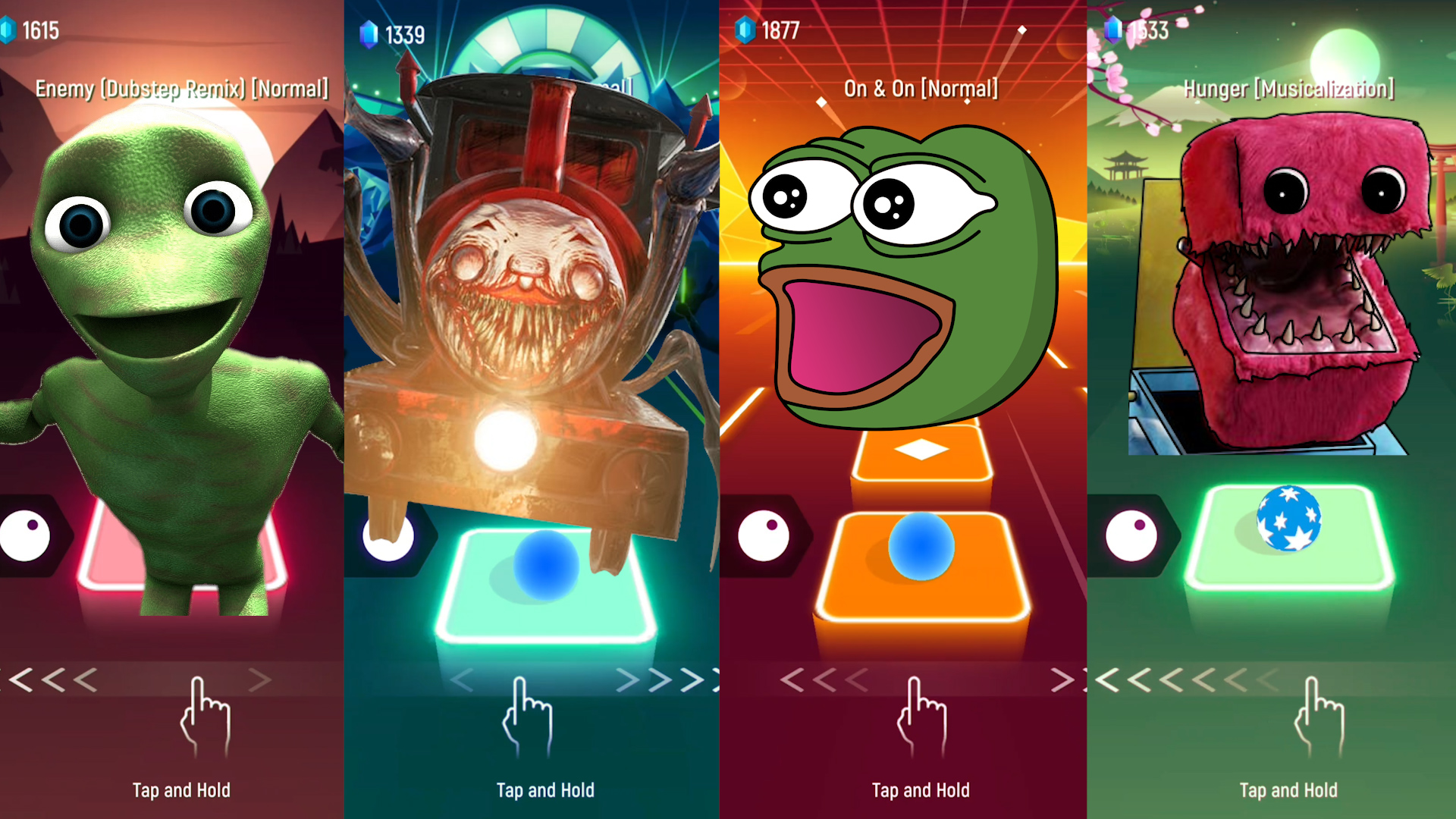 Alien Dance VS Choo-Choo Charles VS Peepo VS Boxy Boo I EDM Rush Tiles Hop Coffin Dance смотреть онлайн