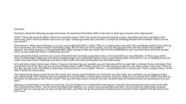 Sample Comprehension Passages with Multiple Choice questions смотреть онлайн