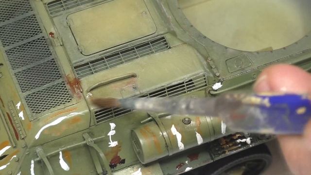Модель танка Т-34/85. Имитация погодных условий (везеринг)