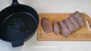Говяжий язык в сливочном соусе / Beef tongue in creamy sauce