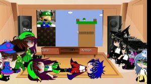 Реакция на Luigi plays cat mario 2/reaction to Luigi plays cat mario 2