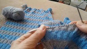 Жилет для мальчика 6-8 лет двухцветным узором на основе резинки 2 Х 2 Мастер класс