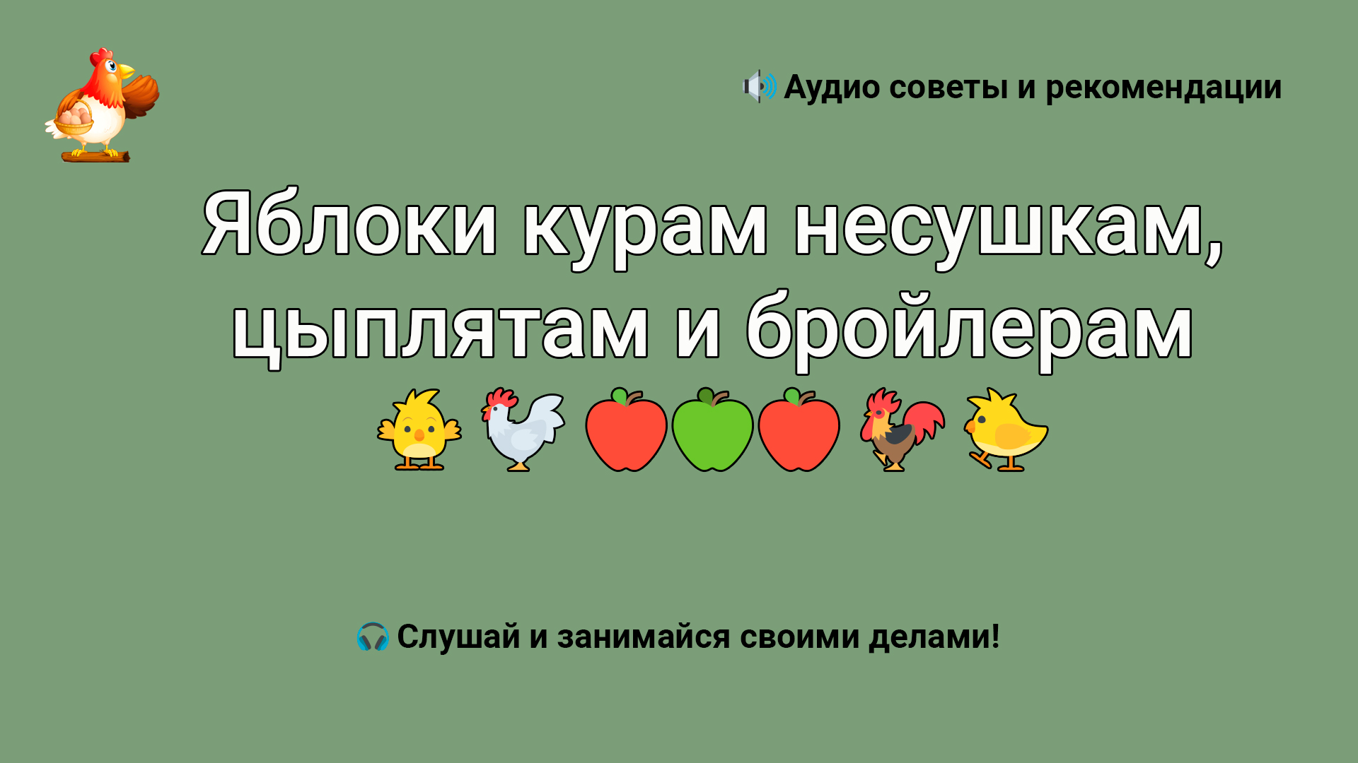 Яблоки курам