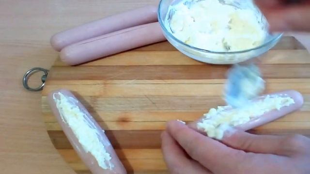 Обалденная Закуска Жареные Сосиски!"С Сыром Майонезом И Чесноком"