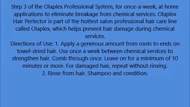 Olaplex Hair Perfector No 3 Repairing Treatment, 3 3 Ounce смотреть онлайн