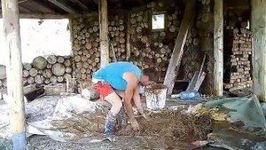 Баня из глиночурки.
