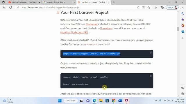 How to Install Laravel on Windows 10/ 11 for Beginners | Install Laravel on Windows using Composer.