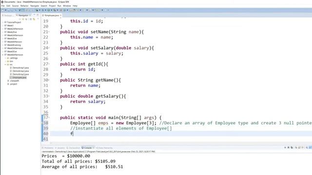 Array of Objects Java смотреть онлайн