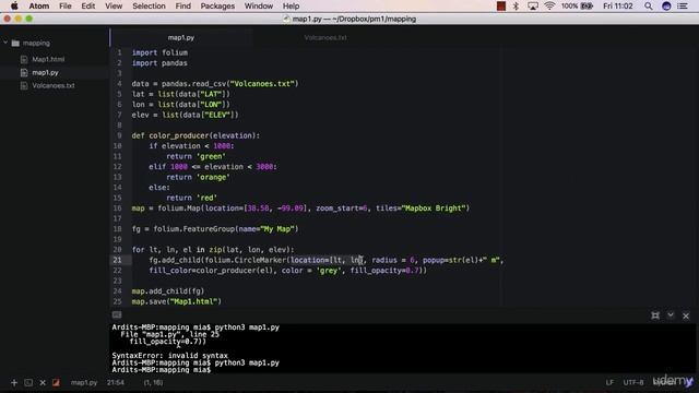 98 Solution | Application 2 Create Webmaps with Python and Folium смотреть онлайн
