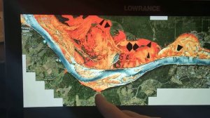 Карта глубин р.Волга близь г.Чебоксары