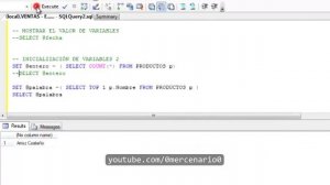 Transact SQL - 1 - como declarar variables