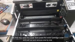 How to remove the hp laserjet pro 200 calor  M251n printer toner cartridge
