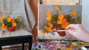 Календула. Живопись