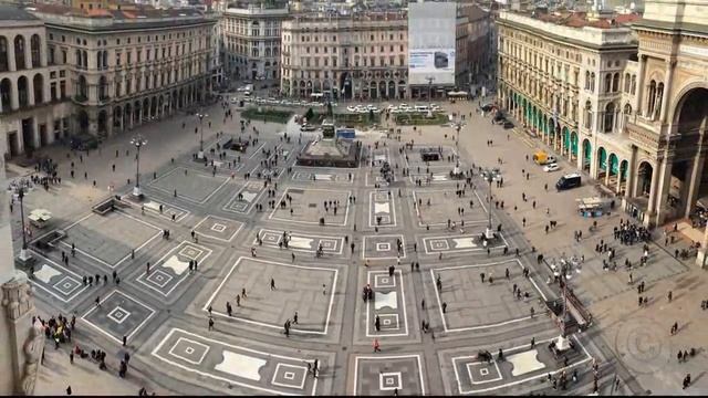 Площадь Дуомо.  Милан. Достопримечательности мира