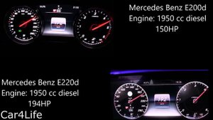 Mercedes Benz E-Class 200d vs 220d speed comparison