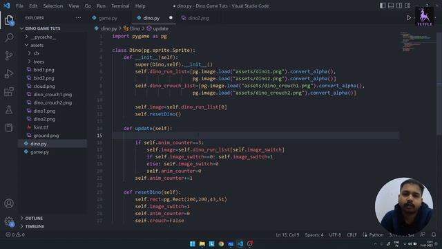 Pygame Tutorial for beginners  | Dino Game Python | #python #pythonprojects