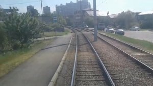 (Краснодар) Поездка на Трамвае по Маршруту N-22. борт 351. Часть-1,