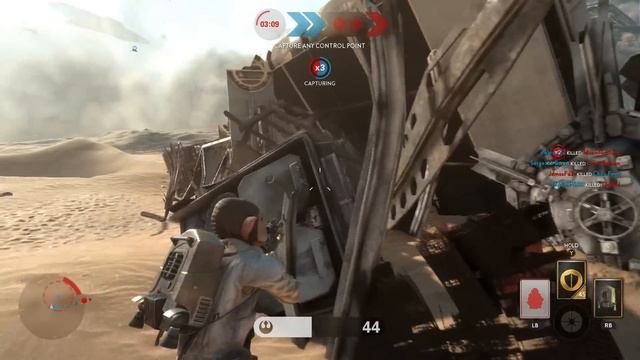 Star Wars Battlefront - Battle of Jakku DLC is here! | 1st ever game was CLOSE! смотреть онлайн