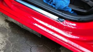 Оклейка порогов Audi A7 защитной плёнкой Suntek PPF