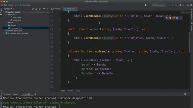 Custom PHP OOP Router without PHP libraries