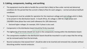 The rules for electrical distribution boards according to SANS 10142 - South Africa