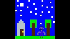 фиолетовый парень уходит из пиксельного мира