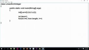 Linear Search in Java by Deepak (Hindi)