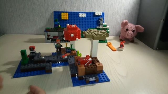 Обзор на набор 10619 Lego Minecraft Грибной остров от Bela смотреть онлайн