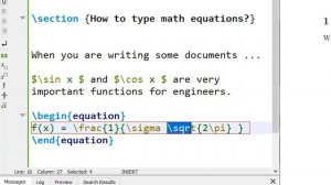 Part 4:  Typing Math Equations in LaTeX