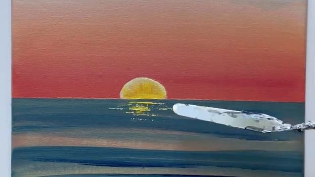 paint with me a setting sun with me #art #artist #tutorial #canvas #sunset смотреть онлайн