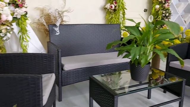 Садовая мебель из искусственного ротанга "Ангкор" смотреть онлайн