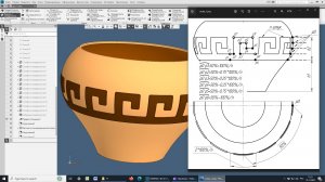 Моделирование сосуда с орнаментом в Компас-3D