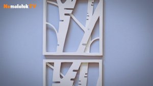 74. Модульная картина 3д из фанеры Березы с PlayMat