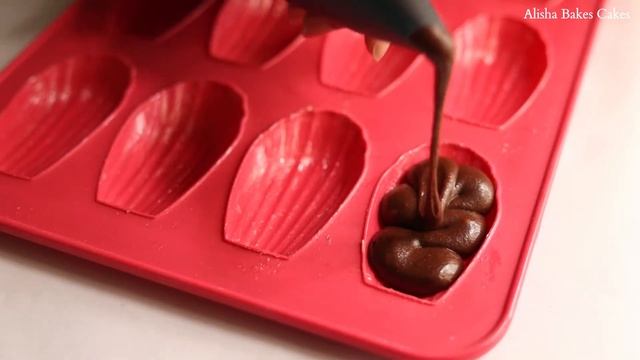 Chocolate Madeleines with Chocolate Shell | Chocolate Madeleine Recipe | ASMR Baking