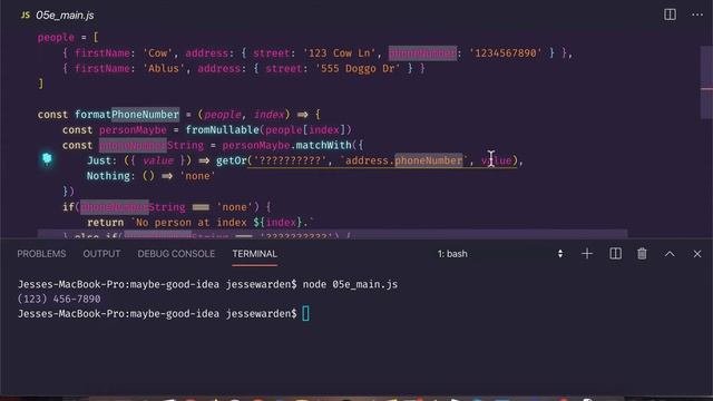 Fixing Undefined Is Not A Function Using Maybes - 12 Of 13 - Bringing It All Together For Arrays