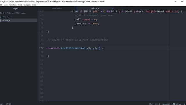 Block it Bouncing ball game in JavaScript| CodingWithRohani