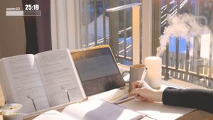 3-HOUR STUDY WITH ME ☀️ / Pomodoro 50-10 / Calm Piano Music / Sunny Morning /Real Sound [music ver.