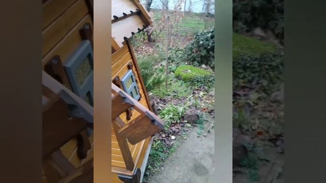Деревянный декор из дерева. Садовый декор. Ветряная мельница.