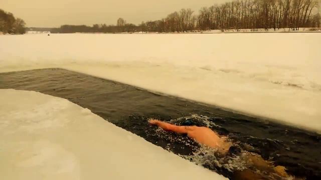 Плавание в проруби, моржевание, закаливание организма. 10.02.2018