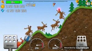 Играю в Hill Climb Racing. Еду на санях и на ралийной