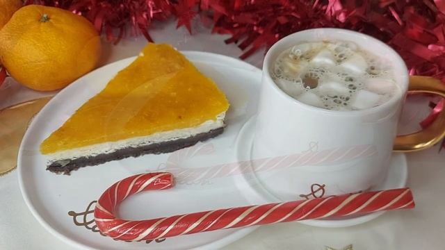 || Торт к Новогоднему столу "Мандариновый чизкейк", украшаем квартиру к Новому году. || смотреть онлайн