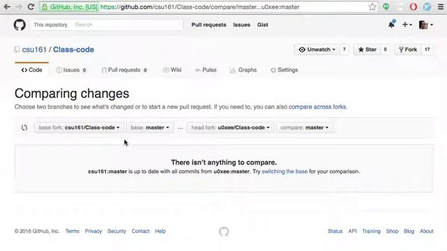 Github pull request without conflicts (full explanation)